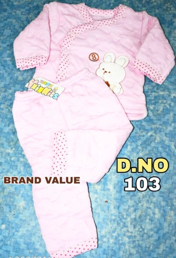 Kids New Style Baby Pink Wool / Cotton Long Sleeves Jump Suit - 6-9 Months, Baby Pink, Wool, Jump Suit, Multipack 1